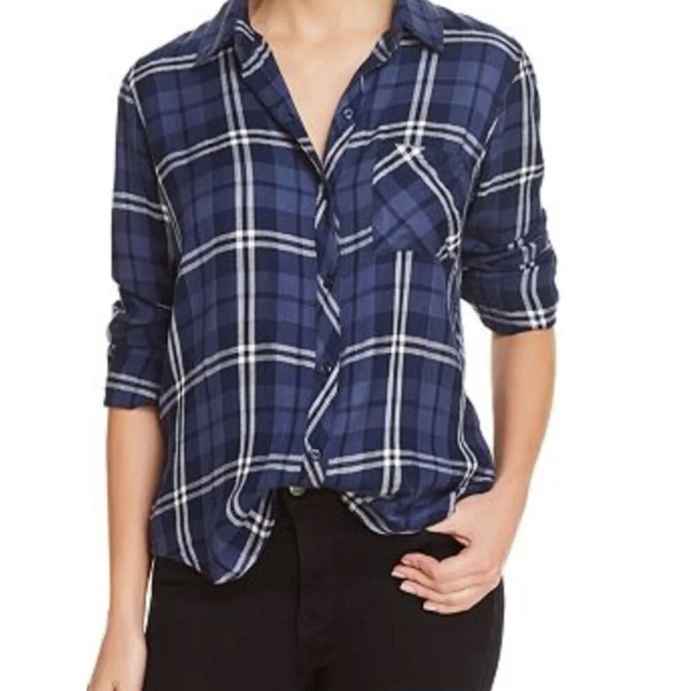 RAILS Hunter Metallic Plaid Shirt
In Blue Navy